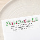 Search for red and green return address labels Watercolor