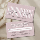 Search for hairdresser appointment cards Beautician