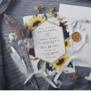 Search for burgundy sunflower wedding invitations Boho