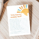 Search for who knows mommy best Baby shower