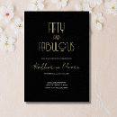 Search for red roses 50th birthday invitations Fifty and fabulous