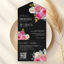 Search for floral fuchsia pink wedding invitations Qr code