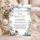 Search for blue flowers bridal shower invitations Bride