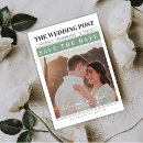 Search for 5x7 newspaper wedding invitations Vintage retro