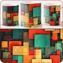 Search for color block mugs Colorful
