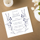 Search for blue flowers bridal shower invitations Bride