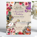 Search for alice in wonderland tea party invitations White rabbit