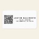 Search for qr code return address labels Black and white