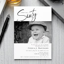 Search for white 60th birthday invitations Look who's 60