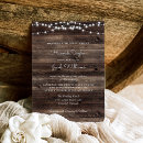 Search for barn wood wedding invitations String lights