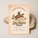 Search for rodeo 1st birthday invitations Cowboy and horse