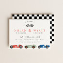 Search for vintage race car birthday invitations Boy