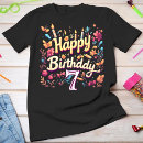 Search for 7th birthday kids tshirts Party