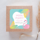 Search for beach birthday party stickers Pink flamingo