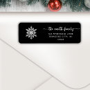 Search for snow flake return address labels Xmas