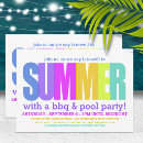Search for end of school pool party invitations Bbq
