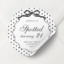 Search for polka dots bow stickers Black and white