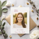 Search for rectangle quinceanera save the dates Rose gold