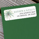 Search for island return address labels Palm tree