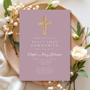 Search for pink and purple first communion invitations For kids