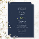 Search for elegant white and gold wedding invitations Traditional