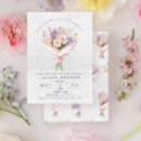 Search for floral bouquet bridal shower invitations Whimsical