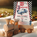 Search for two fast two curious birthday invitations Red