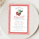 Search for watercolor baby shower invitations Strawberry