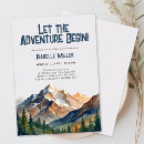 Search for let the adventure begin baby boy shower invitations Pine trees