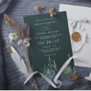 Search for pine green wedding invitations Greenery