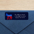 Search for donkey return address labels Democrat