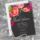 Search for pink black bridal shower invitations Elegant script