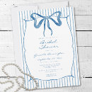 Search for stripe bridal shower invitations Blue and white
