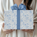 Search for blue toile wrapping paper Safari animals