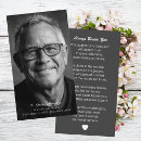 Search for life size cards Funeral memorial bookmark