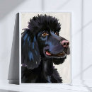 Search for poodle puppy art Black