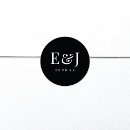 Search for vintage typography wedding stickers Black and white