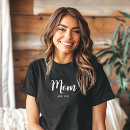 Search for mom est tshirts Fun modern saying