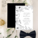Search for black and white floral invitations Script