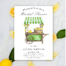 Search for lemon bridal shower invitations Elegant calligraphy script