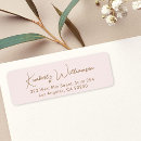 Search for pink and gold return address labels Minimalist