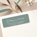 Search for green and black return address labels Minimalist