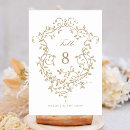Search for gold floral table cards Vintage