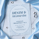 Search for jeans invitations Denim and diamonds