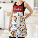 Search for blue wildflower aprons Chic floral pattern