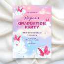 Search for butterfly graduation invitations Pink