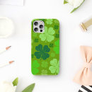 Search for green lucky clover pattern iphone cases For her
