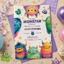 Search for our little monster birthday invitations Gender neutral