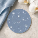 Search for monogram floral wedding stickers Whimsical