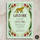 Search for jaguar birthday invitations Wild one
